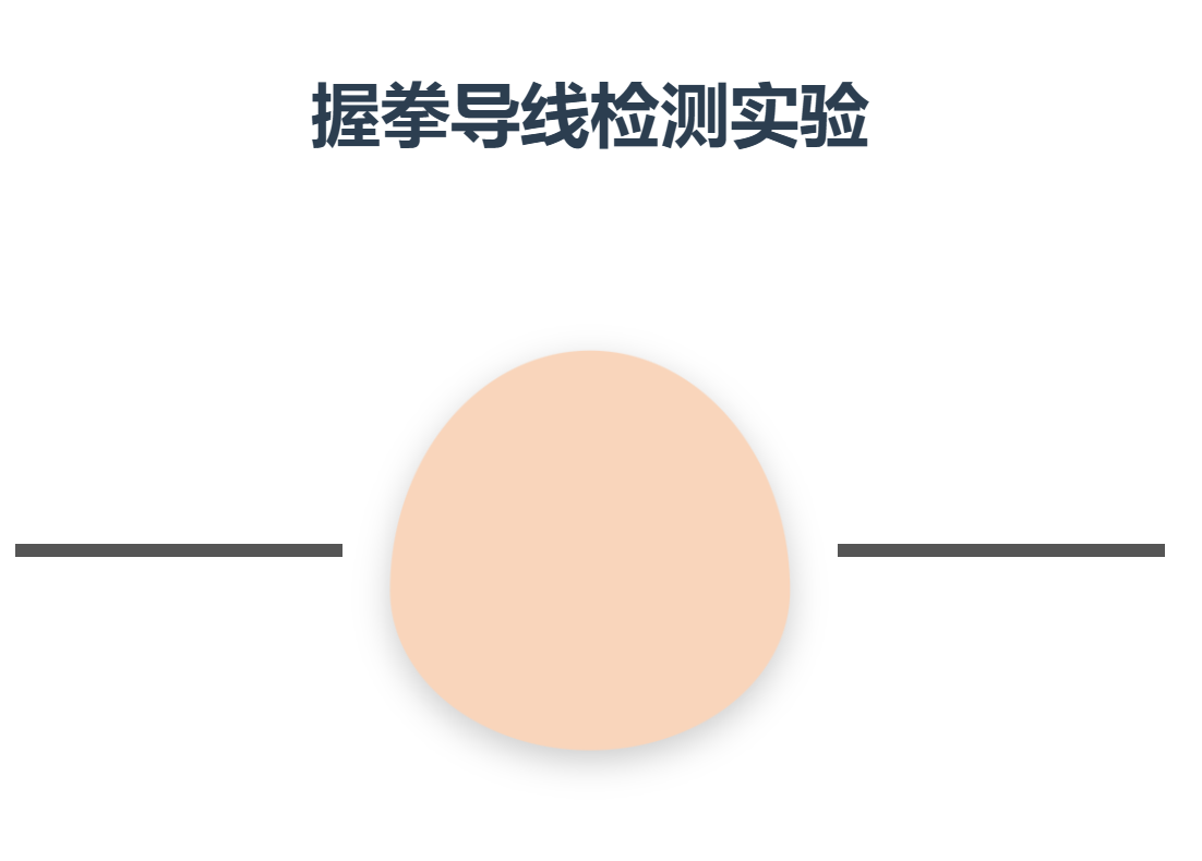 《握拳导线检测实验》HTML动画