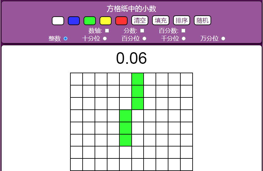 方格纸中的小数