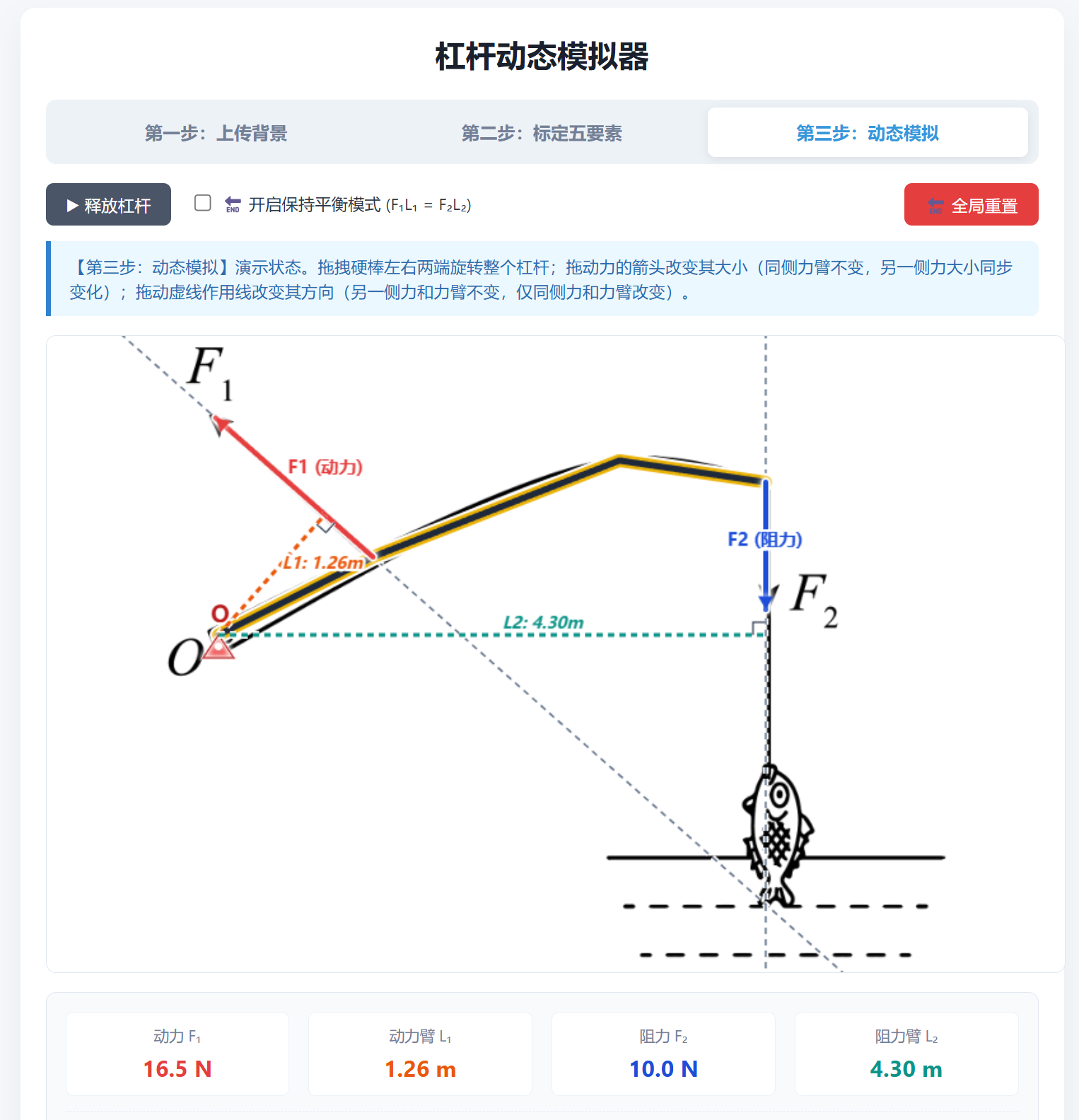 杠杆五要素动态模拟工具